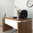 Escrivaninha Mesa Escritório 1250 Tamburato Freijó/branco