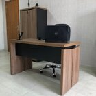 Escrivaninha Mesa Escritório 1250 Tamburato Nogal/preto