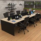 Escrivaninha Mesa Escritório 12 Gavetas 6 Lugares 360cm Carva