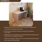 Escrivaninha Mesa Escritório 130cmx47cm 130cm Cinza Cristal C