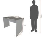 Escrivaninha Mesa Escritório 130cmx47cm 130cm Cinza Cristal C