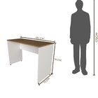 Escrivaninha Mesa Escritório 130cmx47cm 25mm Branca/carvalho