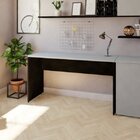 Escrivaninha Mesa Escritório 130cmx47cm 25mm Preto/cinza Cris