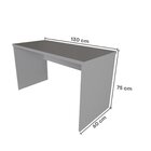 Escrivaninha Mesa Escritório 130cmx60cm 130cm Cinza Cristal C