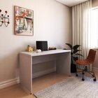 Escrivaninha Mesa Escritório 130cmx60cm 130cm Cinza Cristal C