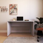 Escrivaninha Mesa Escritório 130cmx60cm 130cm Cinza Cristal C