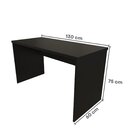 Escrivaninha Mesa Escritório 130cmx60cm 130cm Preto Preto