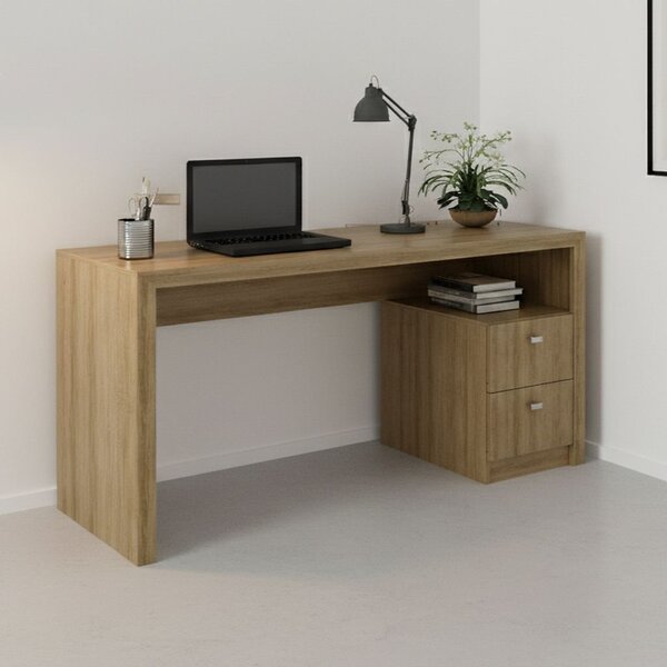 Escrivaninha Mesa Escritório 135,8cm Com 2 Gavetas Me4130 Ame