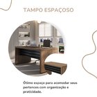 Escrivaninha Mesa Escritório 1350 Cm Tamburato Robusta E Eleg