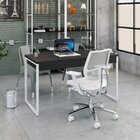 Escrivaninha Mesa Escritório 135cm 2 Gavetas Kuadra Preto Ôni