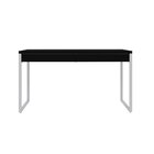 Escrivaninha Mesa Escritório 135cm 2 Gavetas Kuadra Preto Ôni