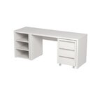 Escrivaninha Mesa Escritório 135cm Com Gaveteiro Com Rodízio