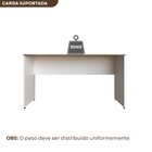 Escrivaninha Mesa Escritório 135cmx60cm 135cm Branca E Carval