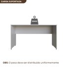 Escrivaninha Mesa Escritório 135cmx60cm 135cm Cinza Cristal C