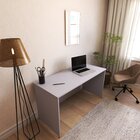 Escrivaninha Mesa Escritório 135cmx60cm 25mm Cinza Cristal