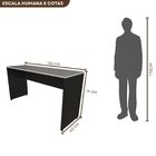 Escrivaninha Mesa Escritório 135cmx60cm 25mm Preto/cinza Cris