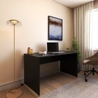 Escrivaninha Mesa Escritório 135cmx70cm 135cm Preto Preto