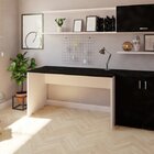 Escrivaninha Mesa Escritório 135cmx70cm 25mm Branca/preto