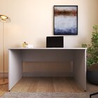 Escrivaninha Mesa Escritório 135cmx70cm 25mm Cinza Cristal