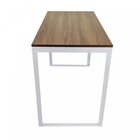 Escrivaninha Mesa Escritório 135x55 135cm Branco E Nogal Bran