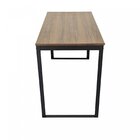 Escrivaninha Mesa Escritório 135x55 135cm Preto E Nogal Preto