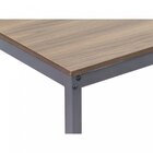 Escrivaninha Mesa Escritório 135x75 Cinza Grafite / Nogal