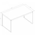 Escrivaninha Mesa Escritório 135x75 Preto Fosco / Nogal