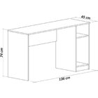 Escrivaninha Mesa Escritório 136cm Gamer Me410 Preto/vermelho