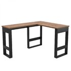 Escrivaninha Mesa Escritório 140cm Industrial Em L Preto/sola