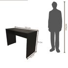 Escrivaninha Mesa Escritório 140cmx47cm 140cm Preto Preto