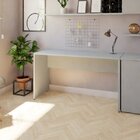 Escrivaninha Mesa Escritório 140cmx47cm 25mm Cinza Cristal