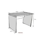 Escrivaninha Mesa Escritório 140cmx60cm 140cm Branco E Cinza