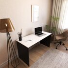 Escrivaninha Mesa Escritório 140cmx60cm 25mm Preto/branca