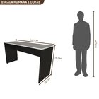 Escrivaninha Mesa Escritório 140cmx60cm 25mm Preto/branca