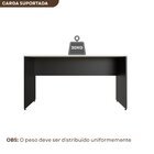 Escrivaninha Mesa Escritório 140cmx60cm 25mm Preto/branca