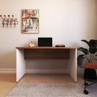Escrivaninha Mesa Escritório 140cmx60cm Branco/carvalho Mel