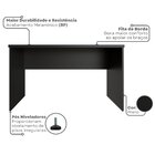 Escrivaninha Mesa Escritório 140cmx60cm Preto