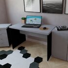 Escrivaninha Mesa Escritório 140cmx60cm Preto/cinza Cristal