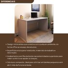 Escrivaninha Mesa Escritório 140cmx70cm 140cm Cinza Cristal C