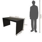 Escrivaninha Mesa Escritório 140cmx70cm 140cm Preto Preto