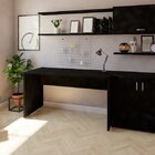 Escrivaninha Mesa Escritório 140cmx70cm 25mm Preto
