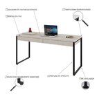 Escrivaninha Mesa Escritório 150cm 2 Gavetas Kuadra Branco Ch