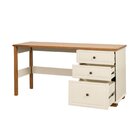 Escrivaninha Mesa Escritório 150cm 3 Gavetas Madeira Maciça P