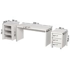 Escrivaninha Mesa Escritório 150cm Com Gaveteiro Com Rodízio