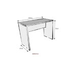 Escrivaninha Mesa Escritório 150cmx47cm 25mm Branca/cinza Cri