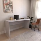 Escrivaninha Mesa Escritório 150cmx60cm 150cm Cinza Cristal C