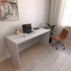 Escrivaninha Mesa Escritório 150cmx60cm 150cm Cinza Cristal C