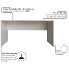 Escrivaninha Mesa Escritório 150cmx60cm Branco