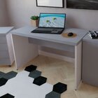 Escrivaninha Mesa Escritório 150cmx60cm Branco/cinza Cristal