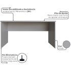 Escrivaninha Mesa Escritório 150cmx60cm Cinza Cristal